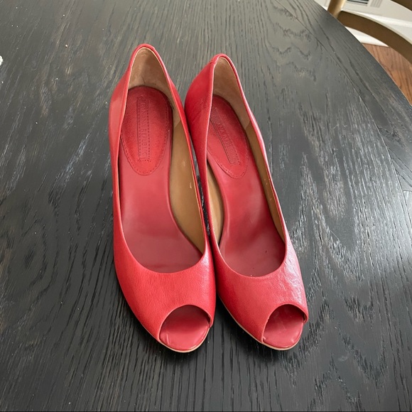 Banana Republic red peep toe heels 9.5 - Picture 8 of 8